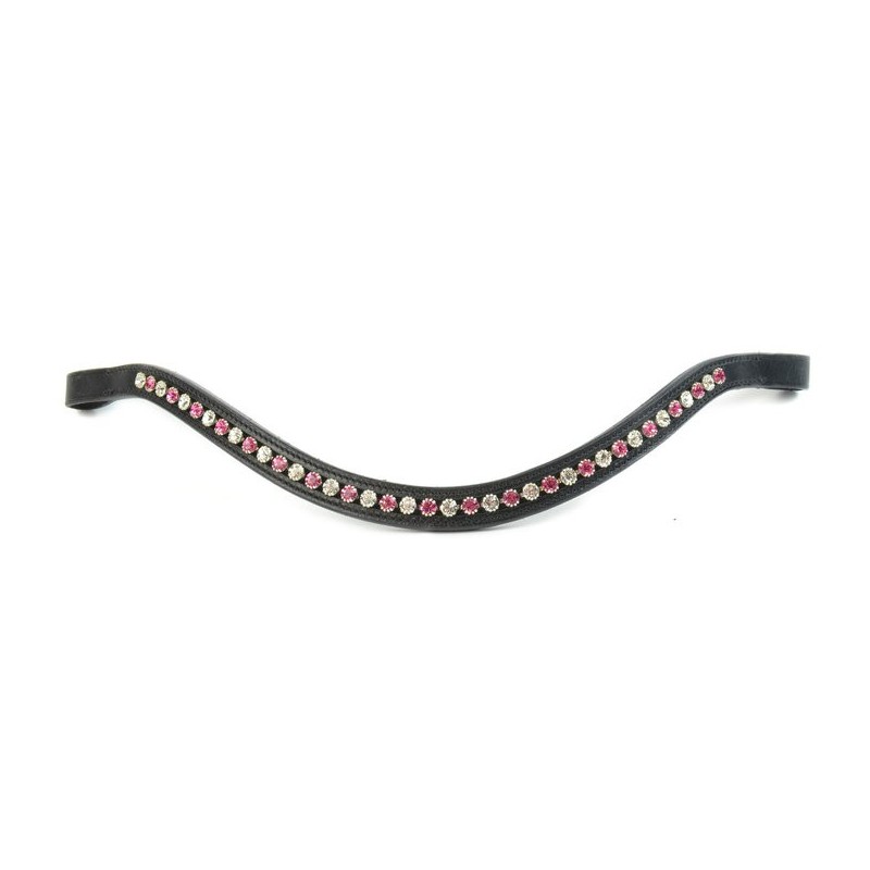 Bridle2fit Otsapanta vaaleanpunaisilla ja valkoisilla kivillä