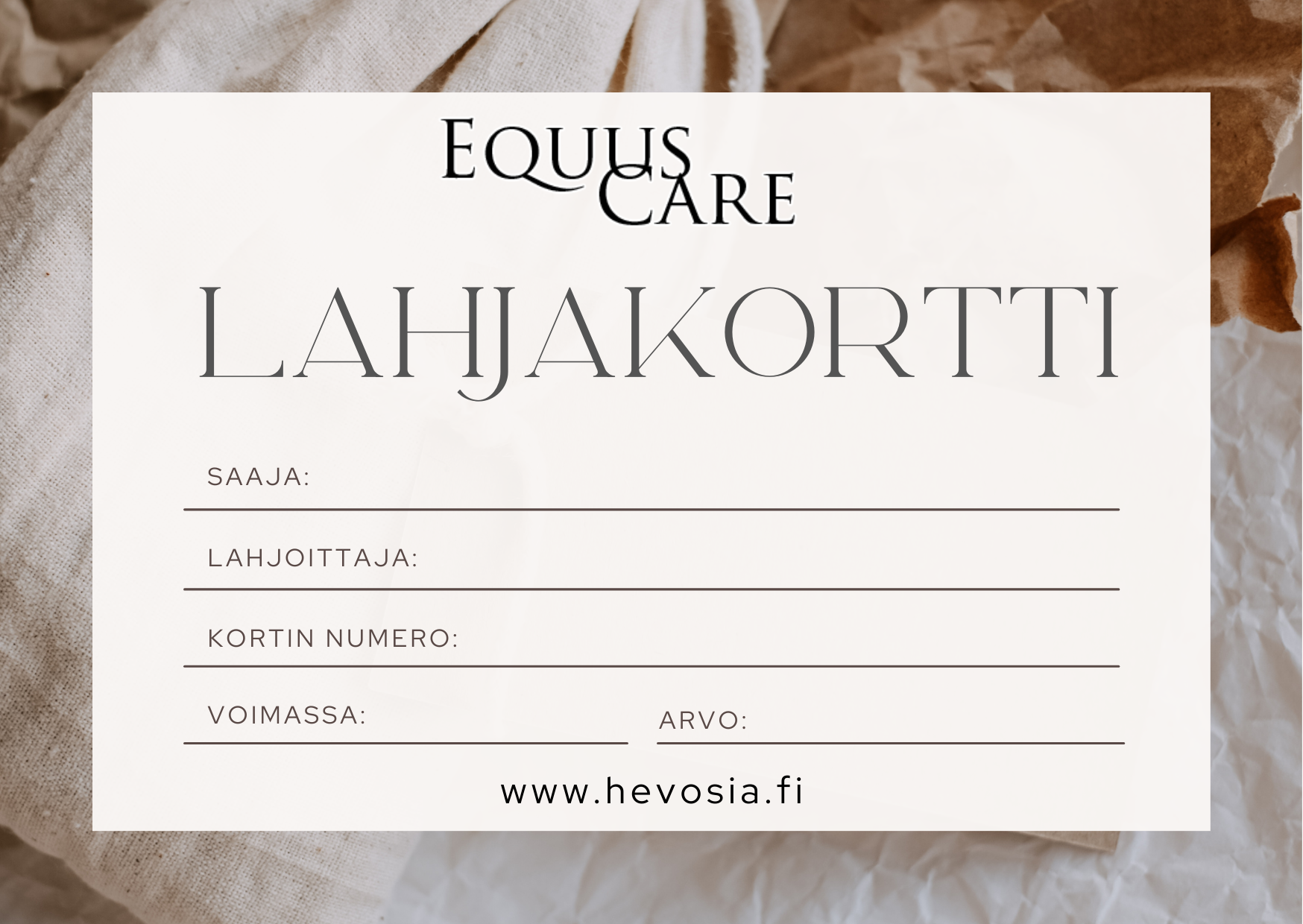 Lahjakortti 50 €