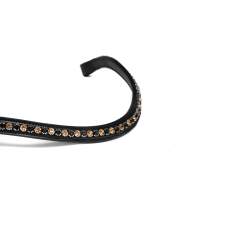 Bridle2Fit Otsapanta Musta ja Kulta kivillä, Pienet kivet, 42 & 44cm